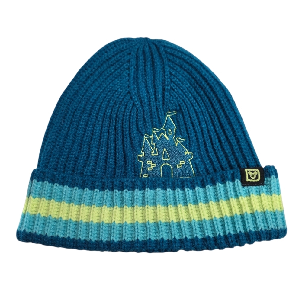 Disney knitted Blue and Yellow Striped Castle Hat